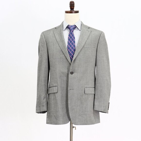 Ralph Lauren 42L Gray HB 2-Button Sport Coat Blazer Jacket V017
